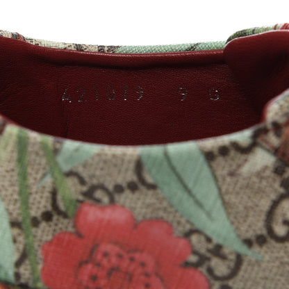 Gucci GG Supreme Monogram Tian Mens Low Top Sneakers 9 Beige Multicolor Red 9 of 10