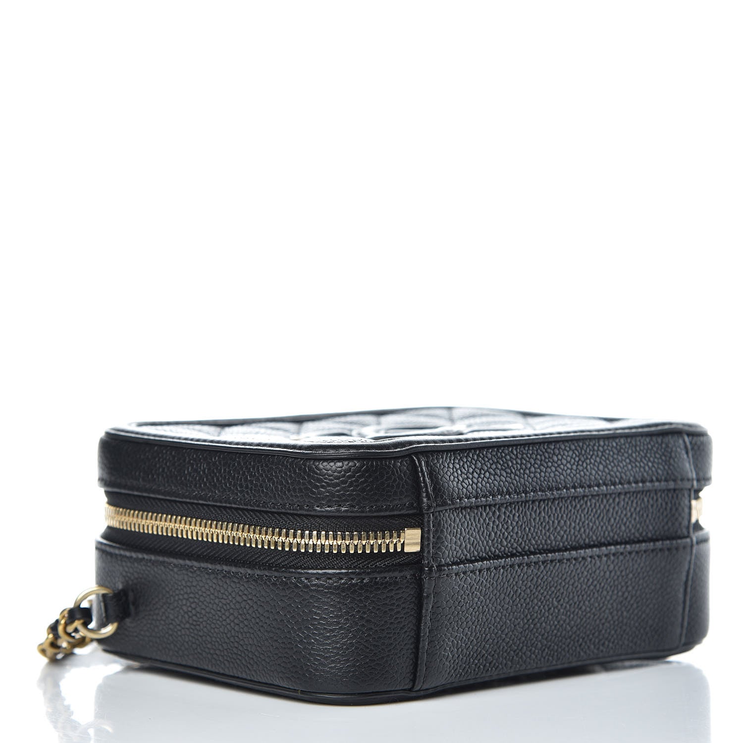 Chanel Caviar Quilted Small CC Filigree Vanity Case Black 5 of 9
