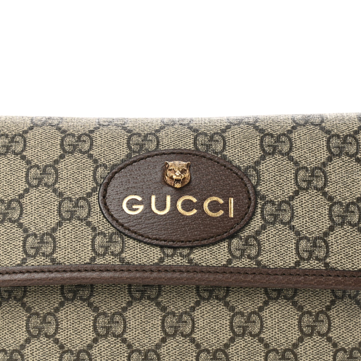 GG Supreme Monogram Neo Vintage Web Belt Bag Brown