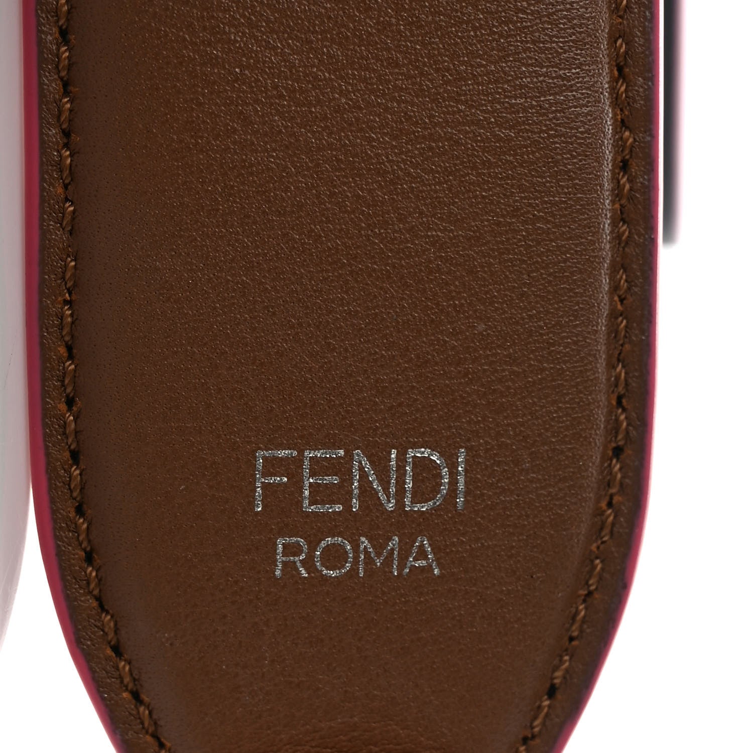 Fendi Vitello Dolce Plexiglass Bi-Color Studded Strap You Black Brownie Multicolor 4 of 4