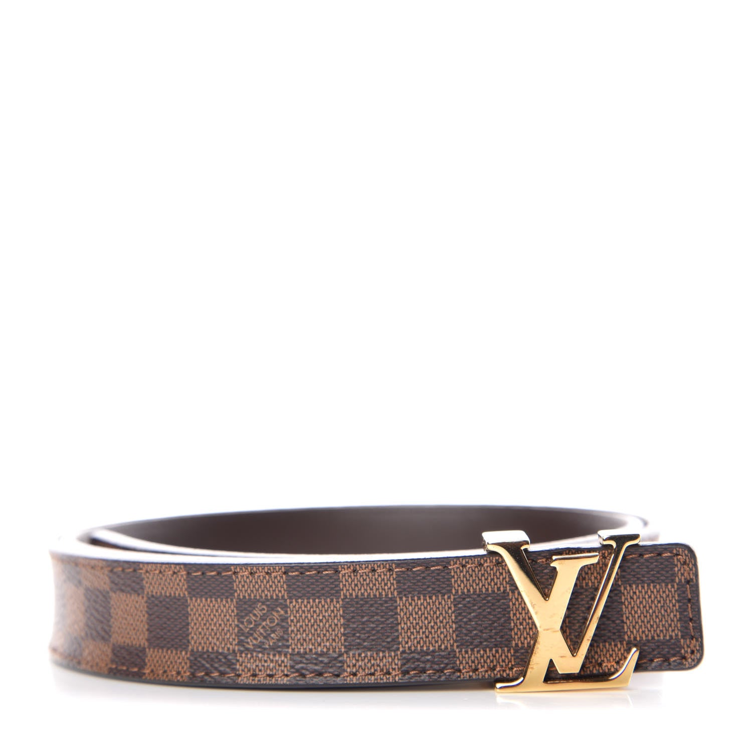 Louis Vuitton Mini Damier Ebene 25mm LV Initiales Belt 80 32 1 of 9