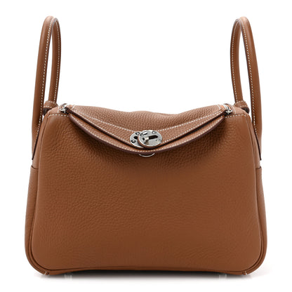 Hermes Taurillon Clemence Lindy 26 Gold 1 of 9