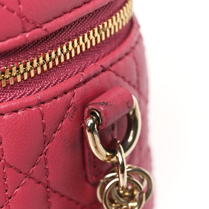 Christian Dior Lambskin Cannage Micro Vanity Case Strawberry Pink 11 of 11
