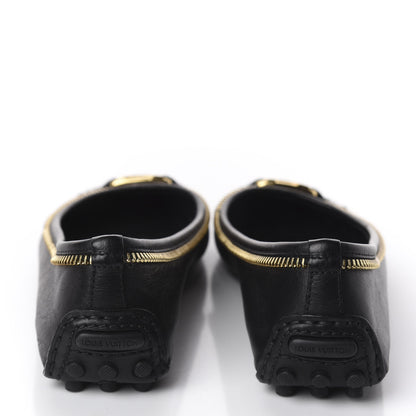 Louis Vuitton Calfskin Zip Oxford Ballerina Flats 35 Black 6 of 9