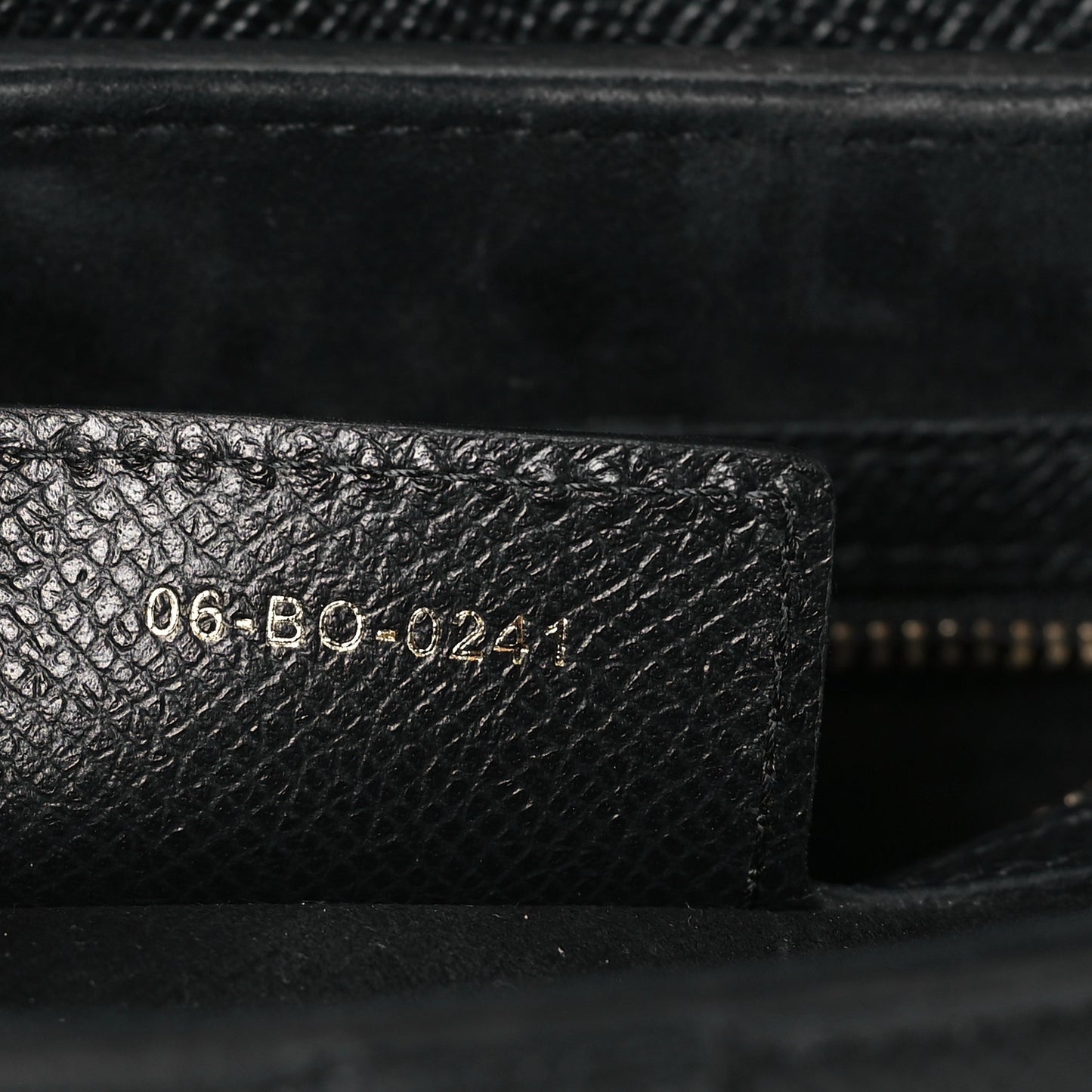 Grained Calfskin Saddle Bag Black