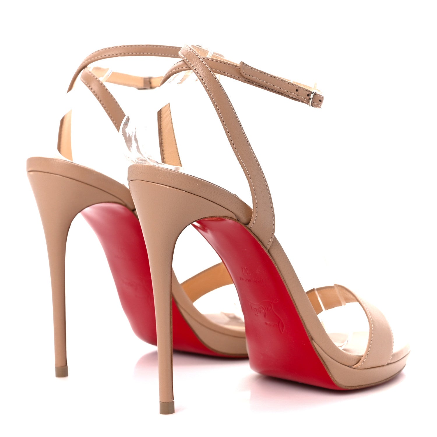 Christian Louboutin Nappa Loubi Queen 120 Pumps 37 Nude 4 of 10