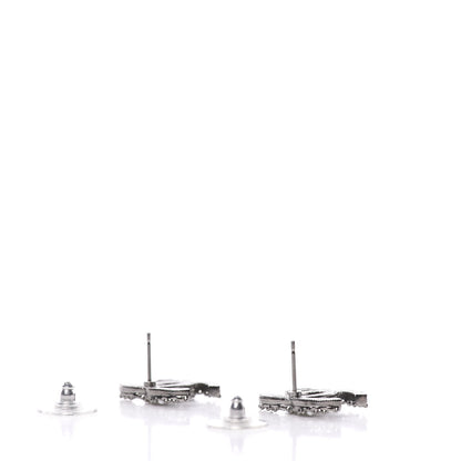 Chanel Ruthenium Crystal Pearl Caviar Earrings 3 of 5