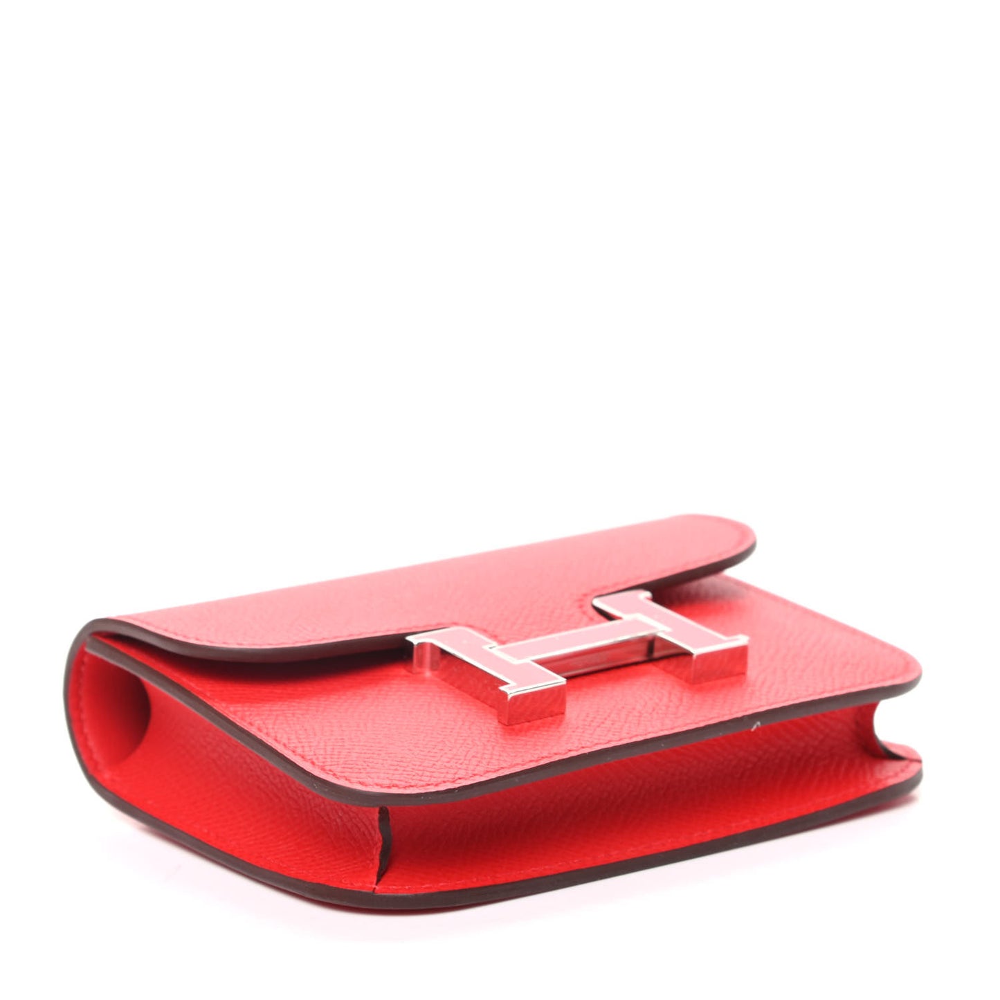 Epsom Enamel Constance Slim Wallet Rouge de Coeur Rubis
