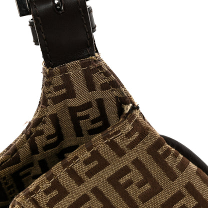 Fendi Zucchino Vitello Shoulder Bag Testa di Moro Beige 14 of 14