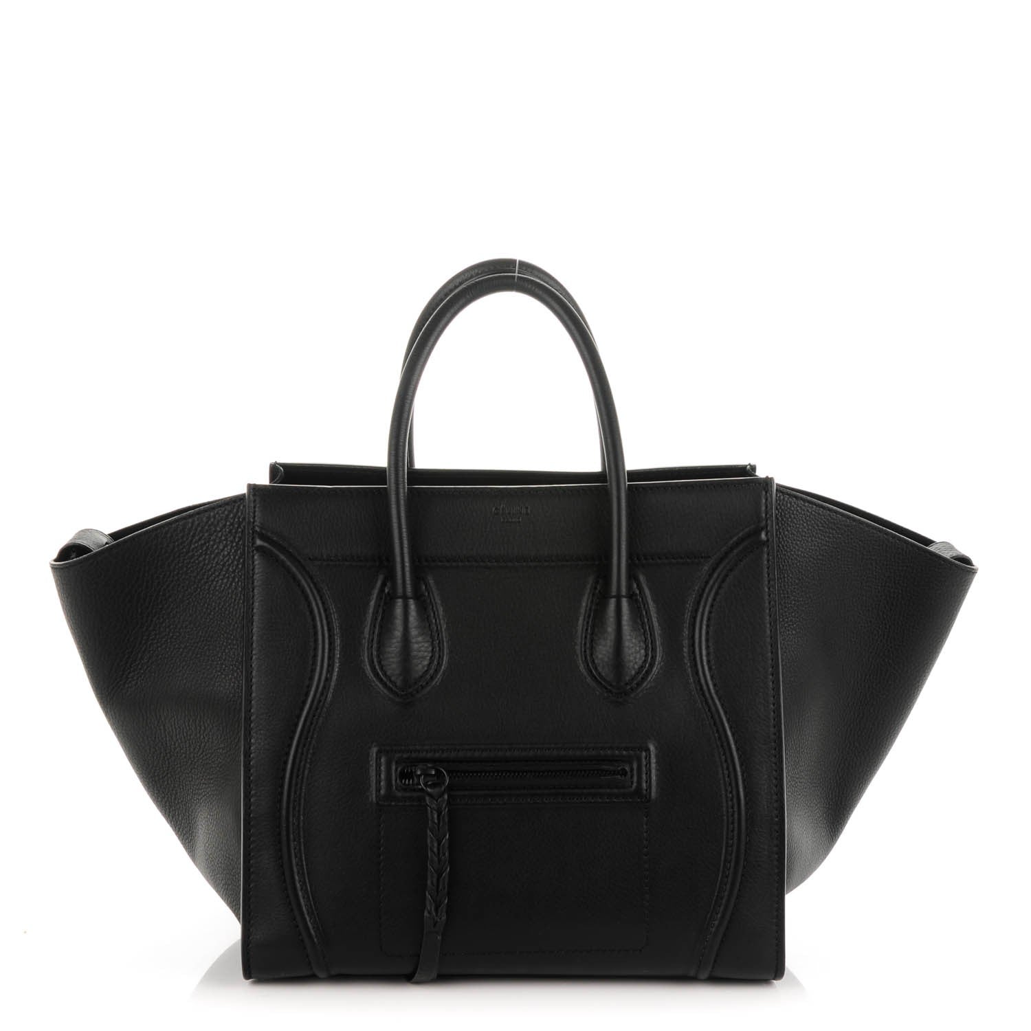 Celine Supple Calfskin Medium Phantom Luggage Black 1 of 7