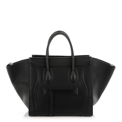 Celine Supple Calfskin Medium Phantom Luggage Black 1 of 7