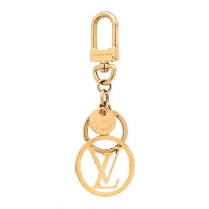Louis Vuitton Metal LV Circle Bag Charm Key Holder Gold 1 of 6