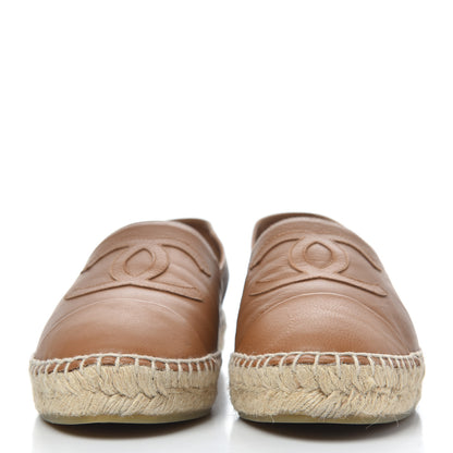 Chanel Calfskin CC Espadrilles 38 Light Brown 2 of 23