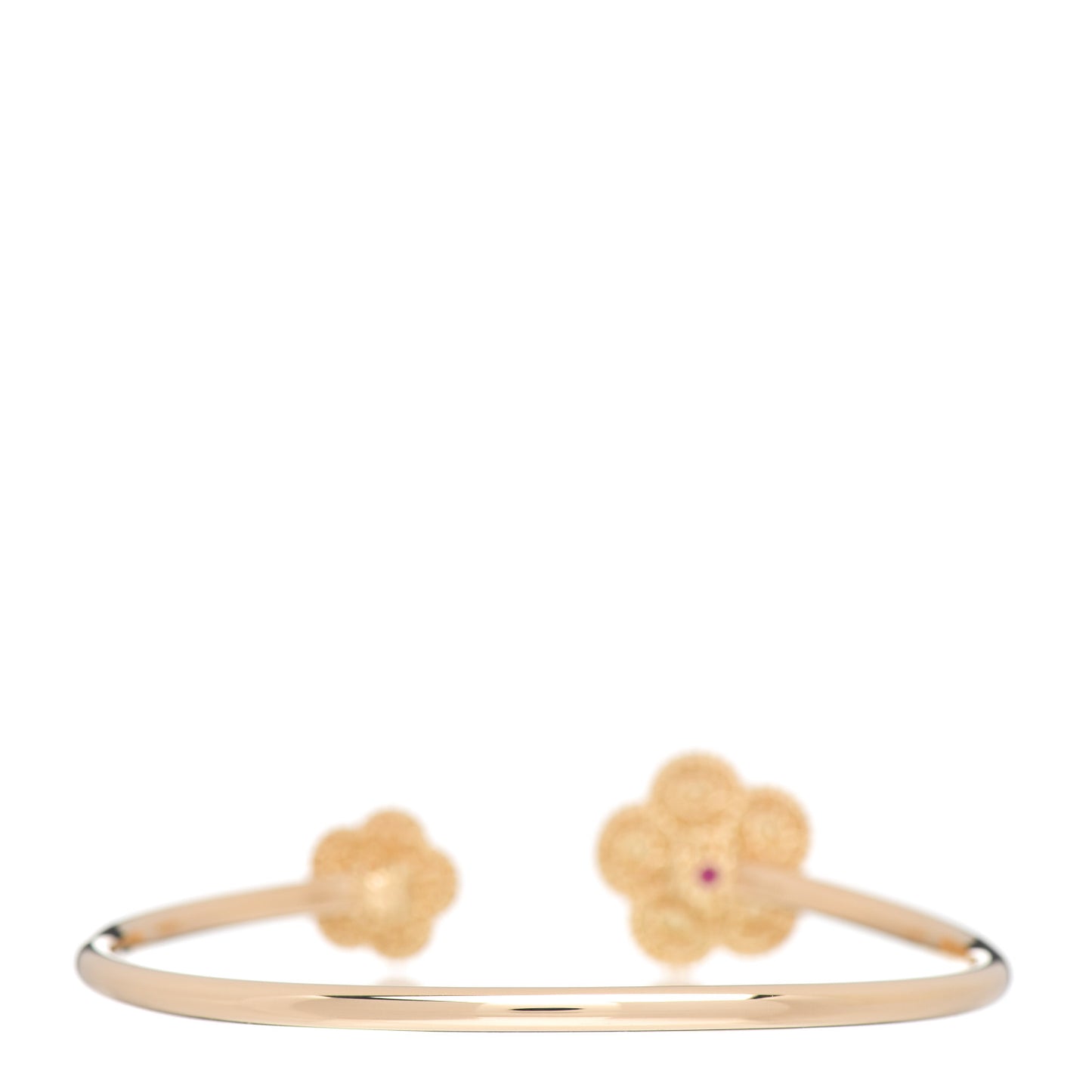 18K Yellow Gold Diamond Daisy Cuff Bracelet