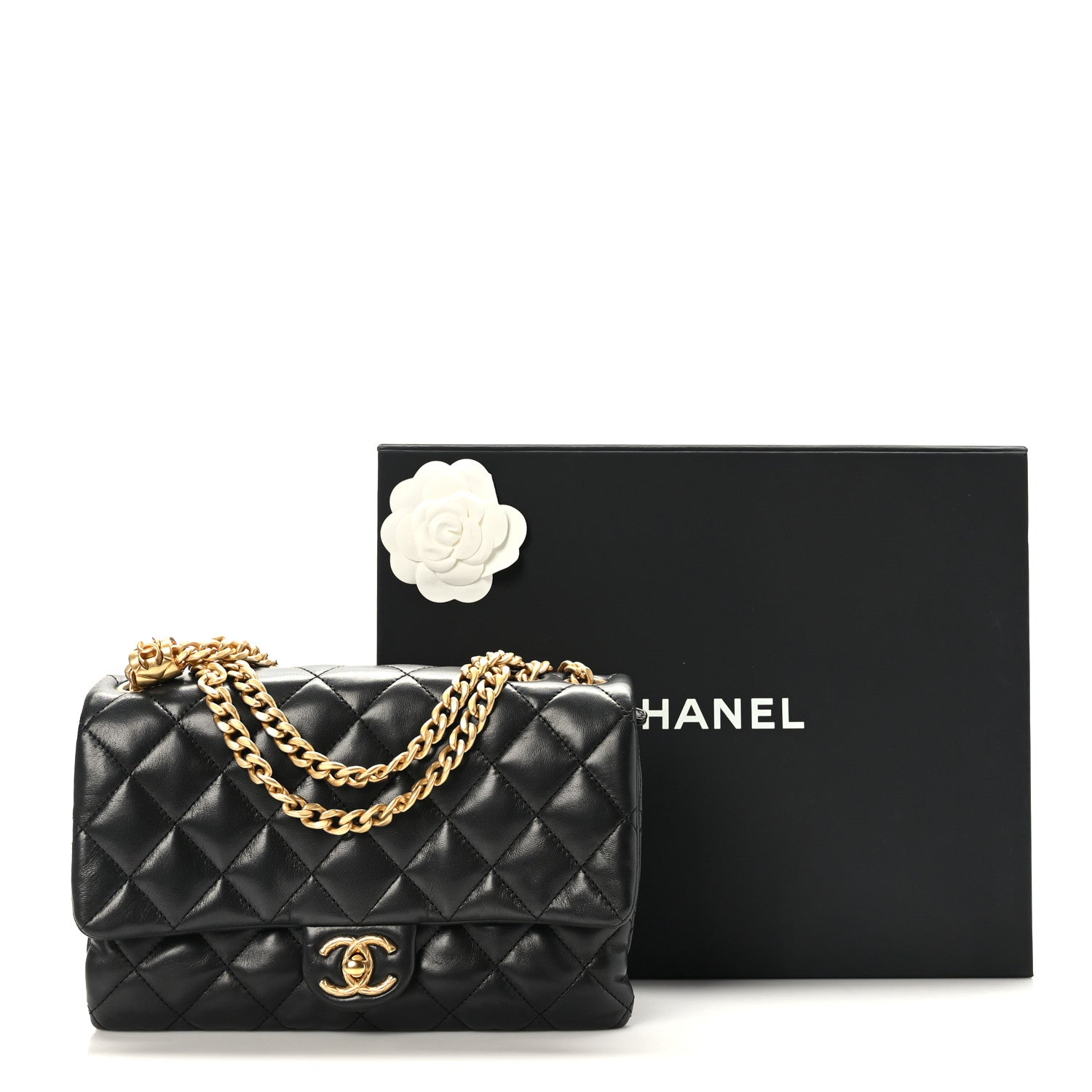 Chanel Lambskin Quilted Medium Pillow Crush Flap Black 10 of 10