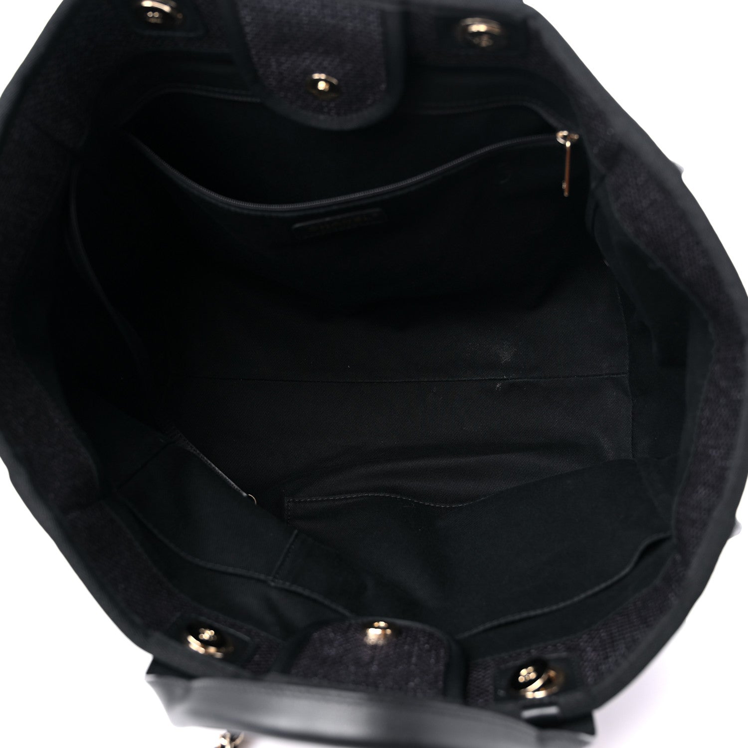 Chanel Woven Straw Raffia Medium Deauville Tote Black 5 of 10