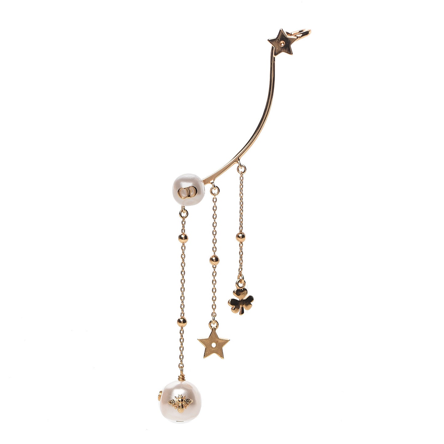 Pearl Shiny-D Earring Gold