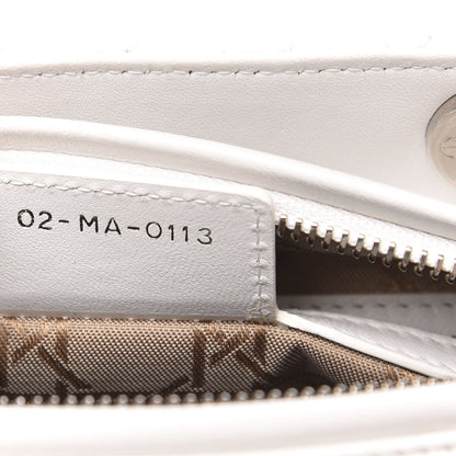 Christian Dior Lambskin Cannage Medium Lady Dior White 7 of 11