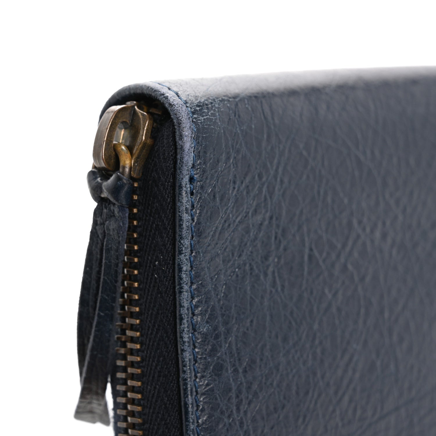 Balenciaga Agneau Classic Hardware Continental Zip Around Wallet Bleu Obscur 11 of 14