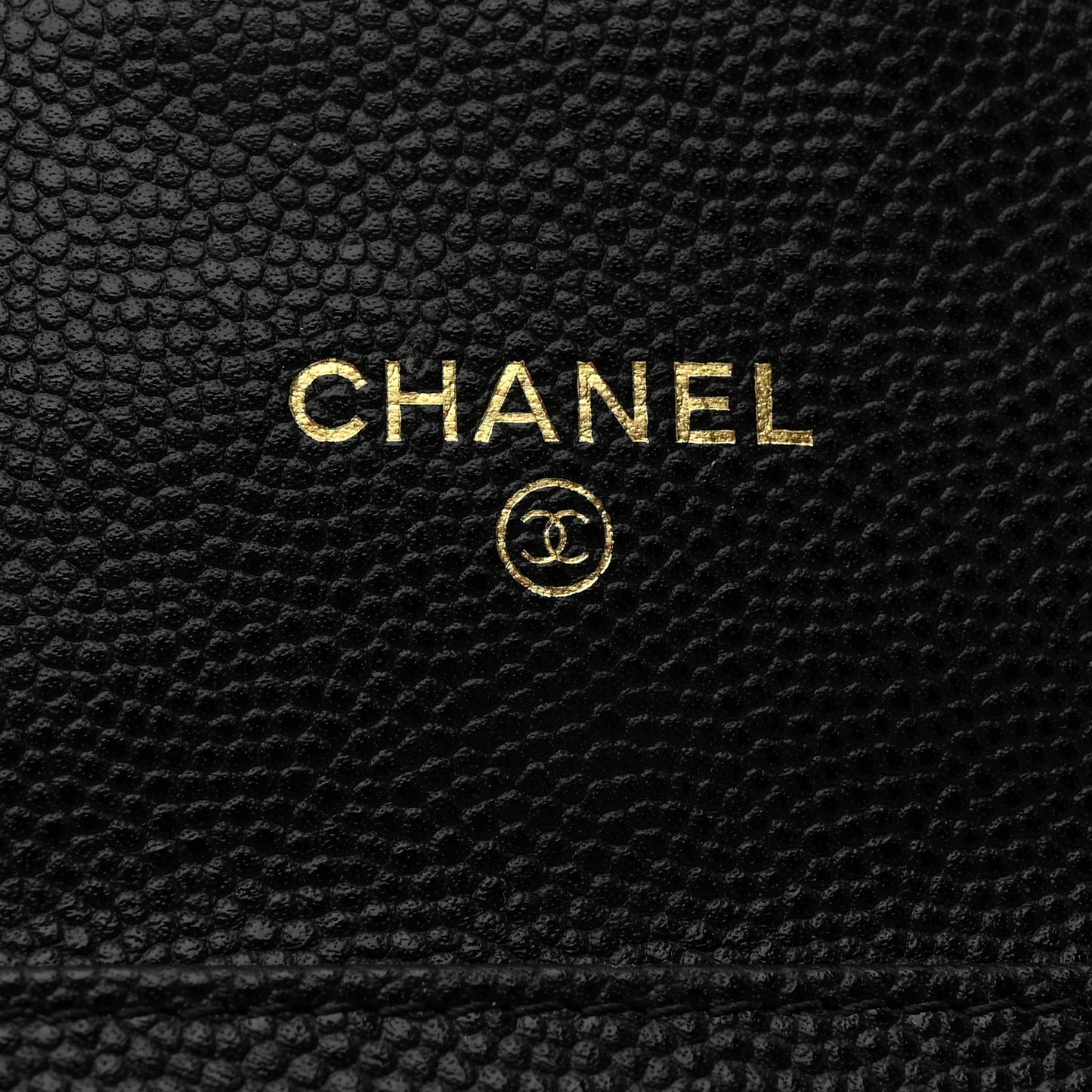 Caviar Quilted Flap Card Holder On Chain Black