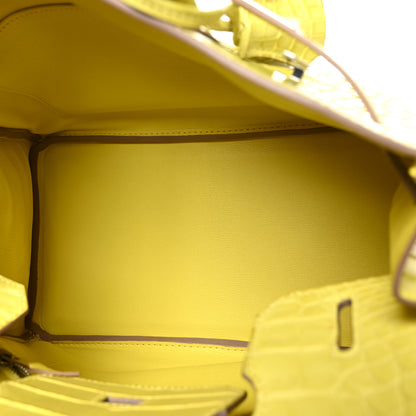 Hermes Matte Alligator Birkin 30 Lime 5 of 11