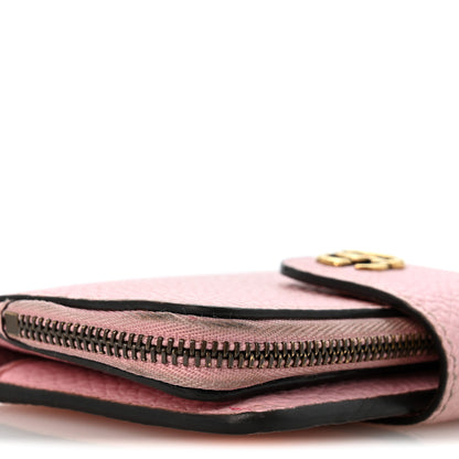 Gucci Piuma Calfskin Medium Bamboo Double G Wallet Pink 10 of 10