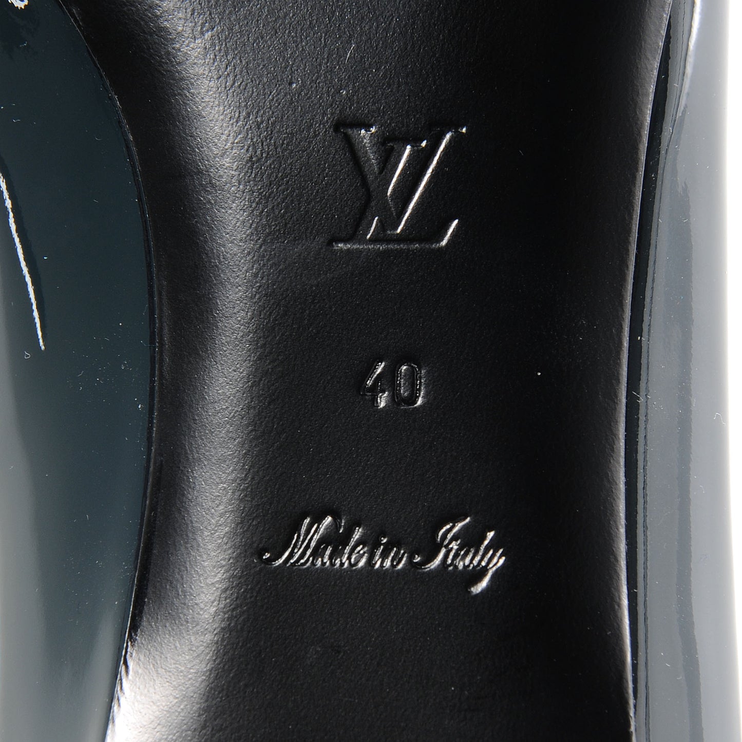 Patent Calfskin Lou Flats Marine 40