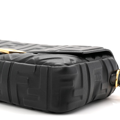 Fendi Nappa FF 1974 Embossed Baguette Black 10 of 11
