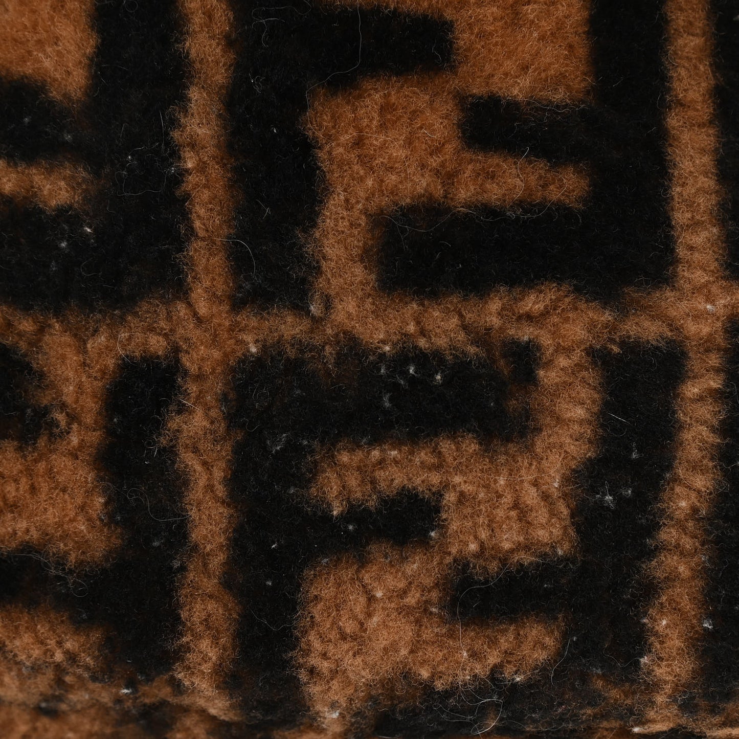 Shearling Macro FF 1974 Mini Backpack Tobacco Black