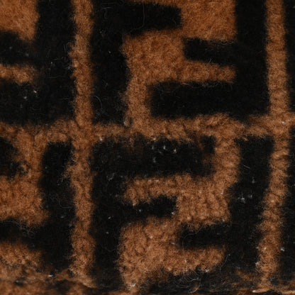 Fendi Shearling Macro FF 1974 Mini Backpack Tobacco Black 11 of 11