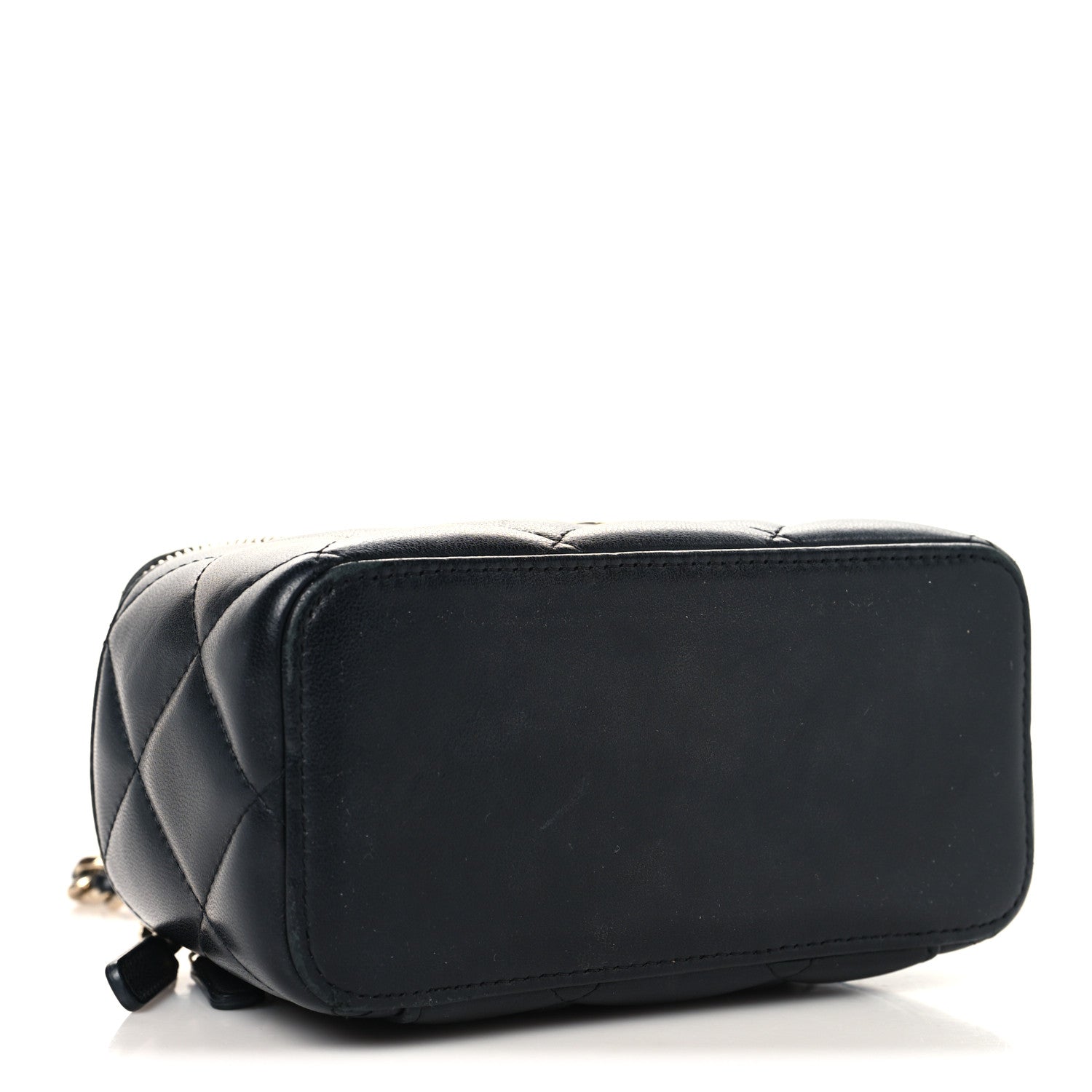 Chanel Lambskin Resin Elegant Chain Small Vanity Case Black 4 of 11