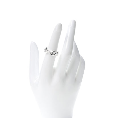 Hermes Sterling Silver PM Chaine d'Ancre Enchainee Band Ring 53 6.25 2 of 6