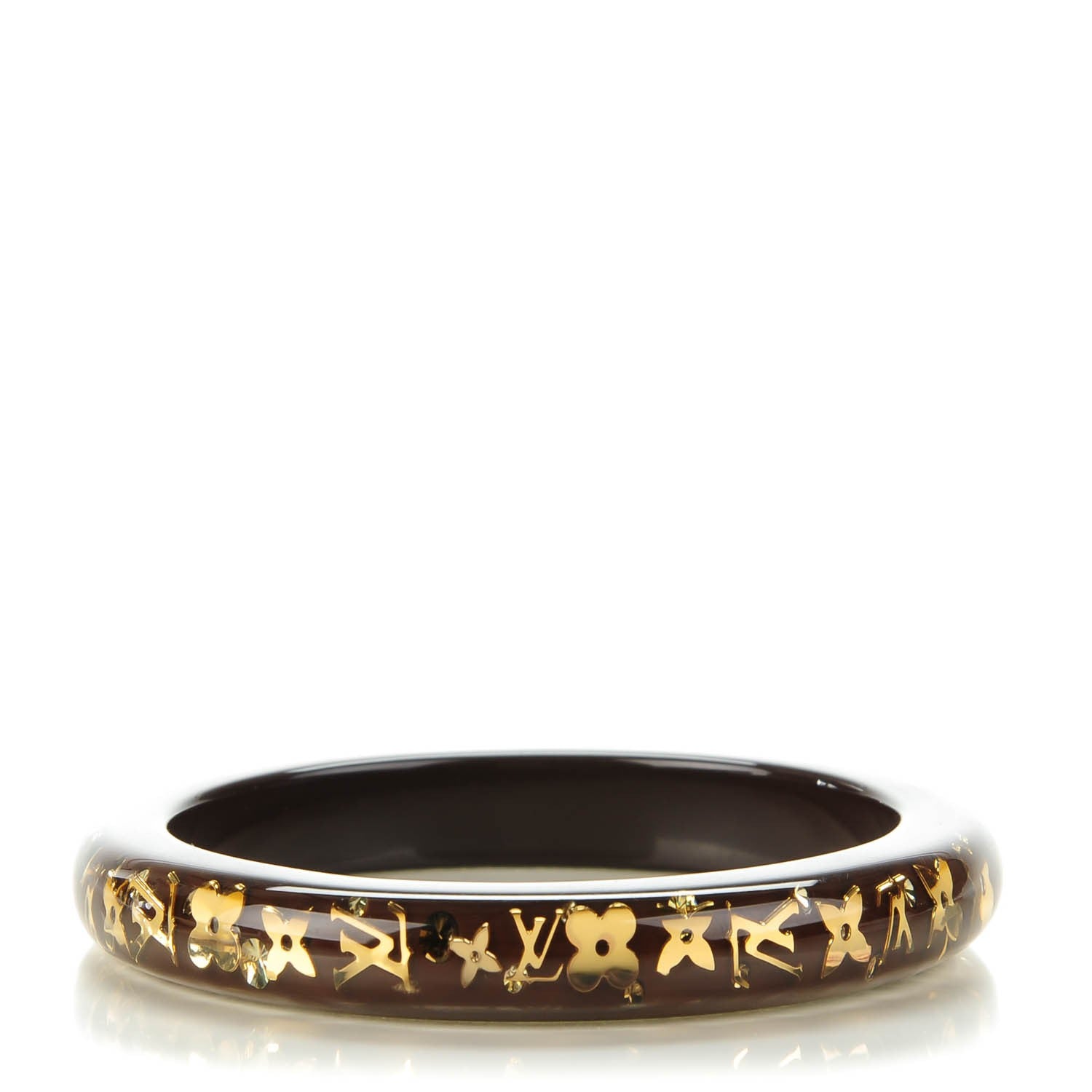 Louis Vuitton Resin Swarovski Medium Inclusion Bracelet PM Marron 1 of 4