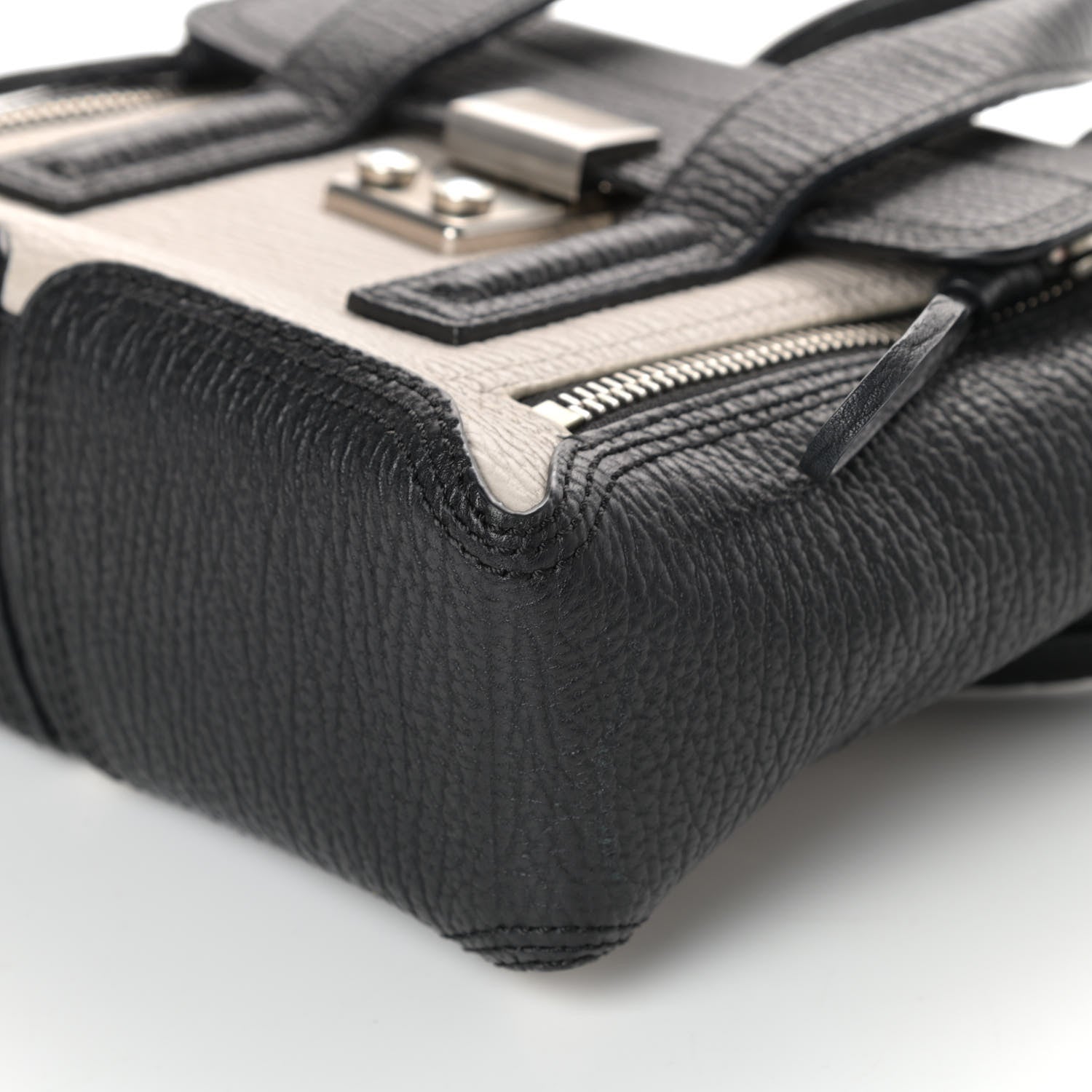 3.1 Phillip Lim Textured Calfskin Mini Pashli Satchel Black Feather 9 of 9