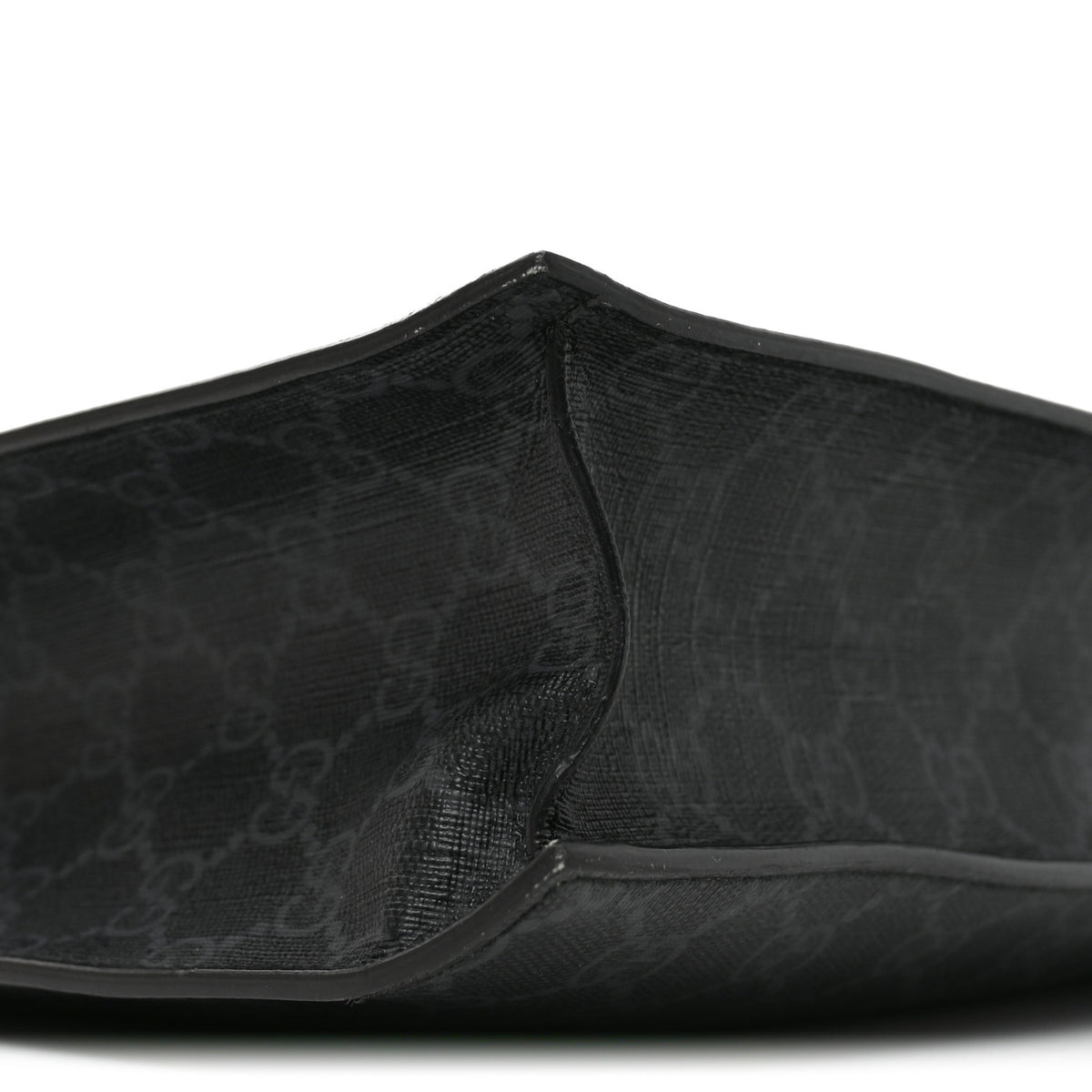 Gucci Soft GG Supreme Monogram Appia Calfskin Web Vertical Tote Black 8 of 9