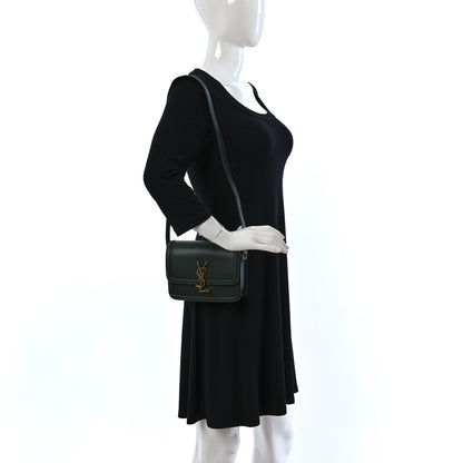 Saint Laurent Smooth Calfskin Small Solferino Satchel Green 2 of 10