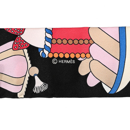 Hermes Silk La Patisserie Francaise Charms Twilly Charms Black White Bleu 5 of 5