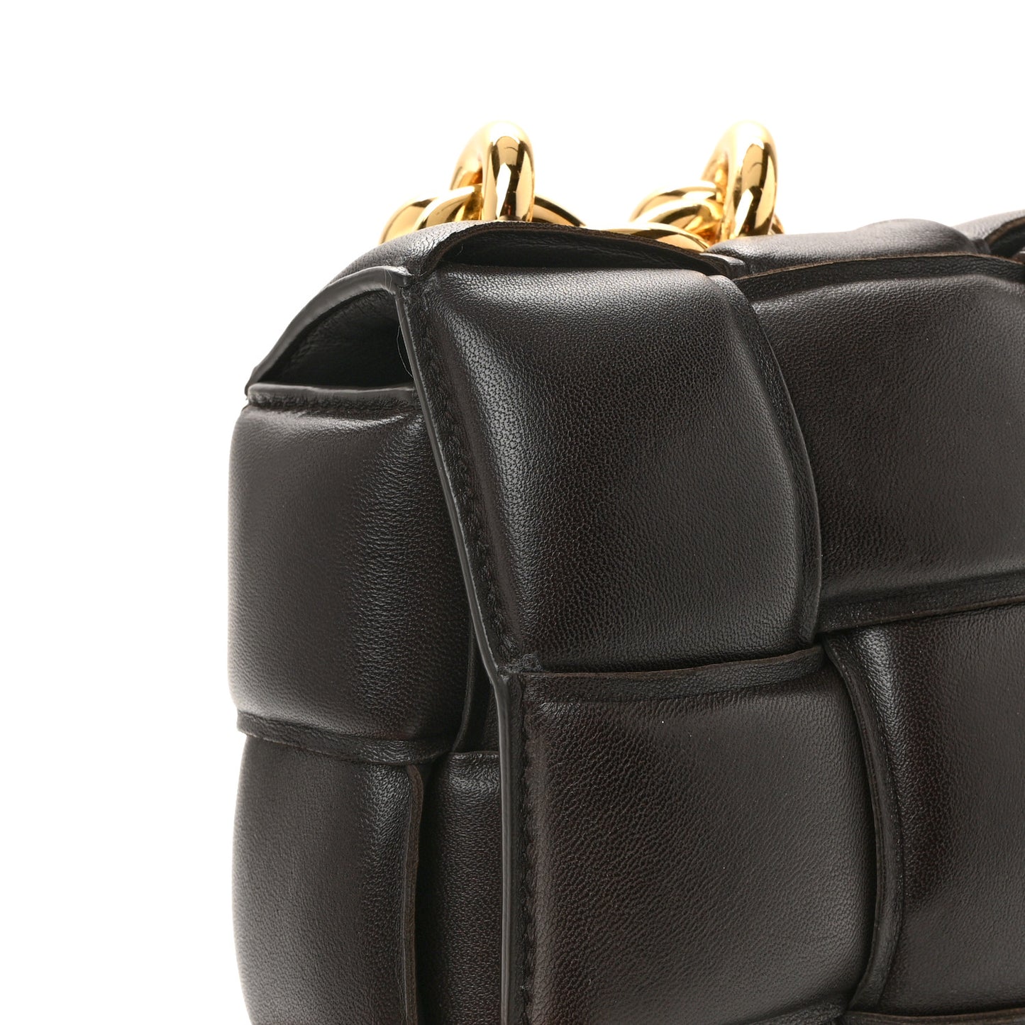 Lambskin Maxi Intreccio Padded Chain Cassette Crossbody Bag Fondant
