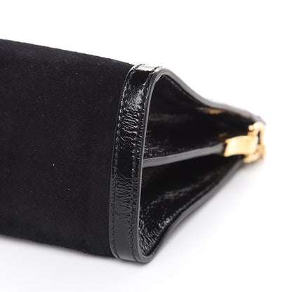 Gucci Suede Patent GG Web Medium Ophidia Chain Shoulder Bag Black 9 of 11