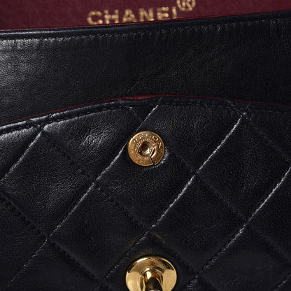 Chanel Lambskin Quilted Medium Double Flap Black 10 of 12