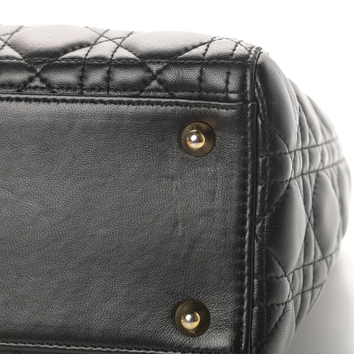 Lambskin Cannage Large Lady Dior Black