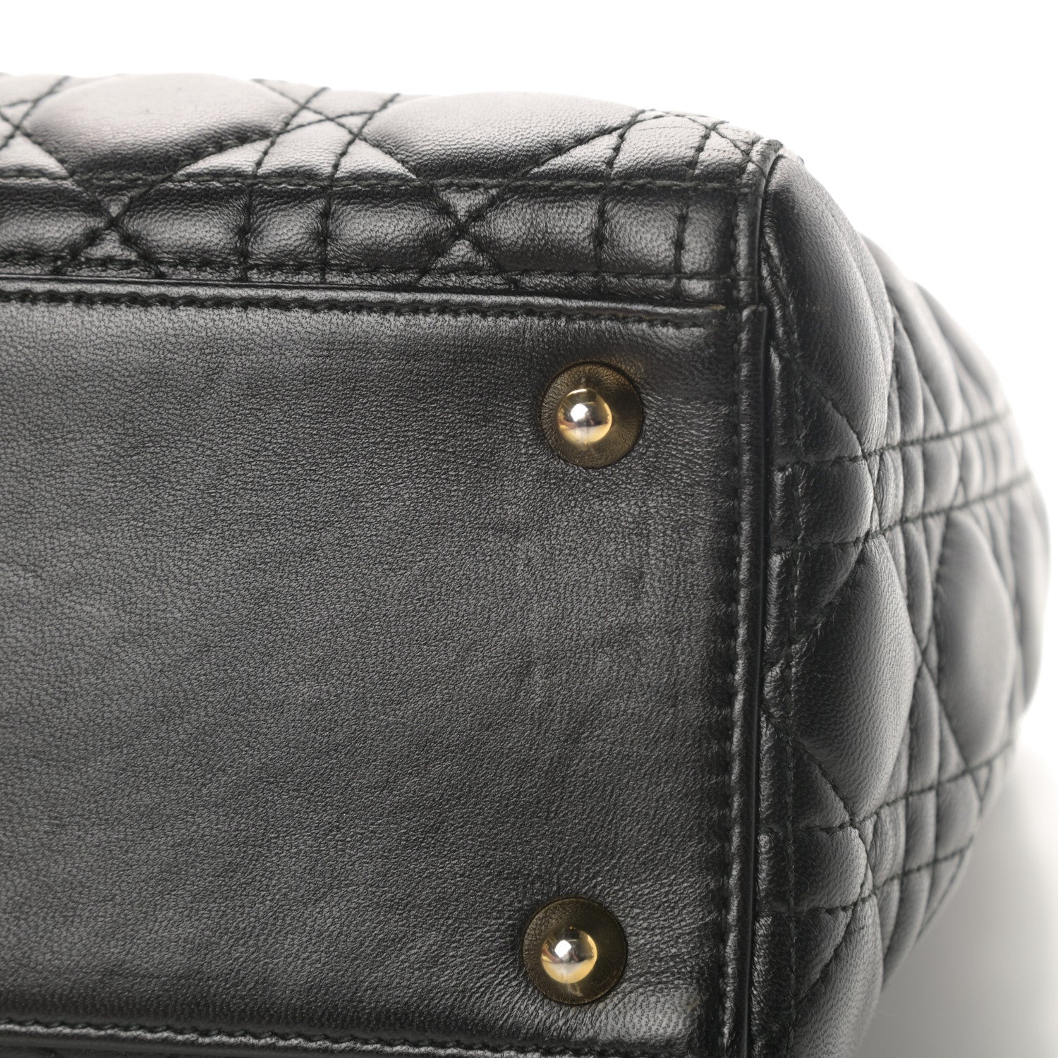 Christian Dior Lambskin Cannage Large Lady Dior Black 11 of 14