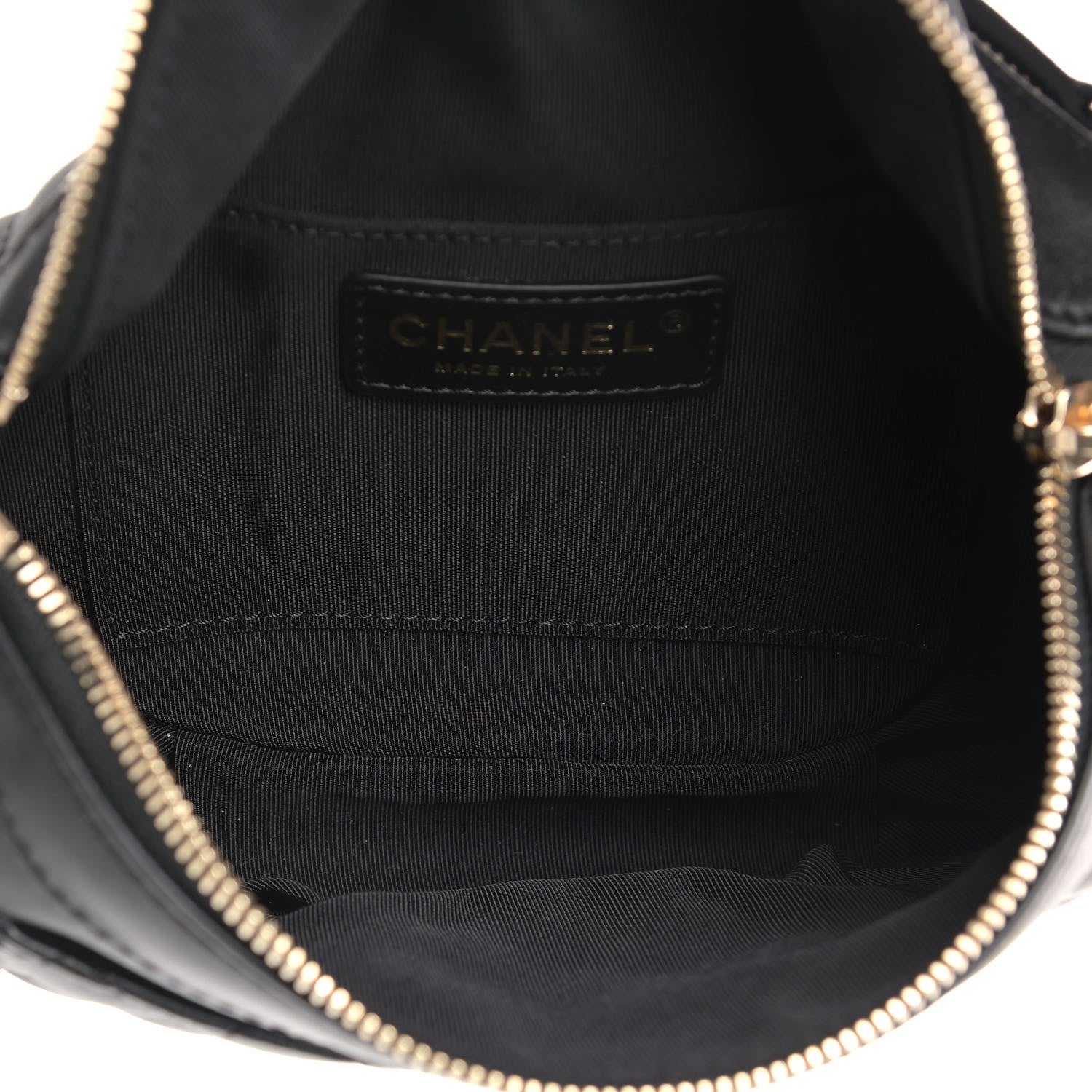 Chanel Lambskin Quilted Waist Bag Fanny Pack Black 5 of 10