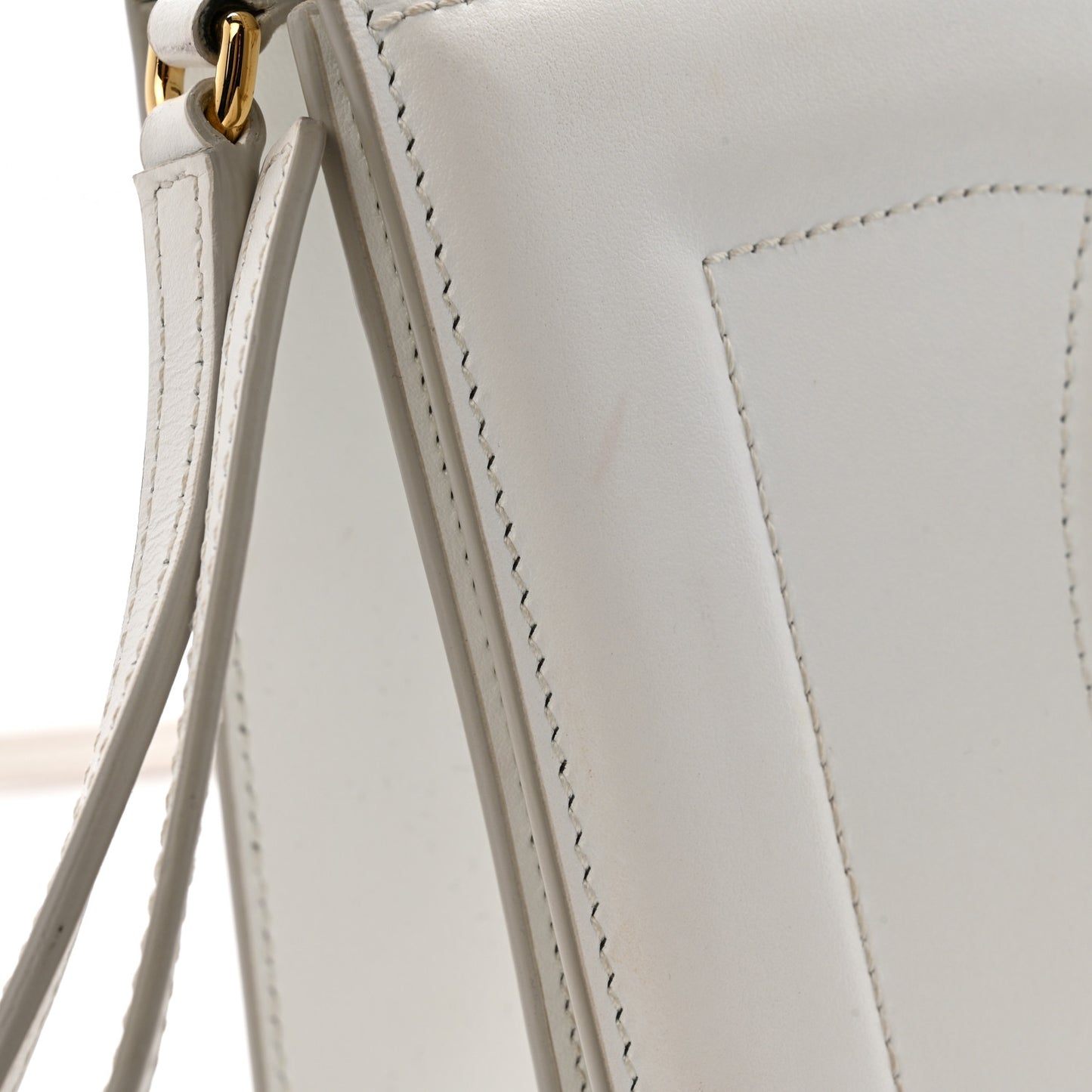 Calfskin DG Logo Flap Crossbody Bag White