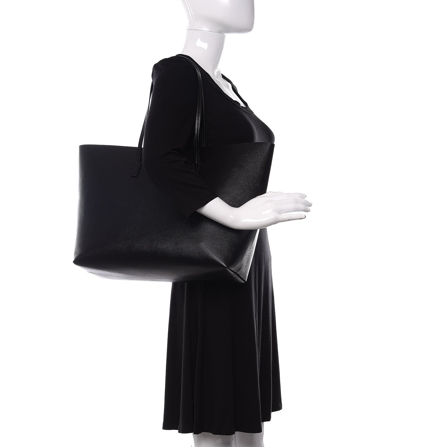 Versace Saffiano Palazzo Medusa Tote Black 2 of 10