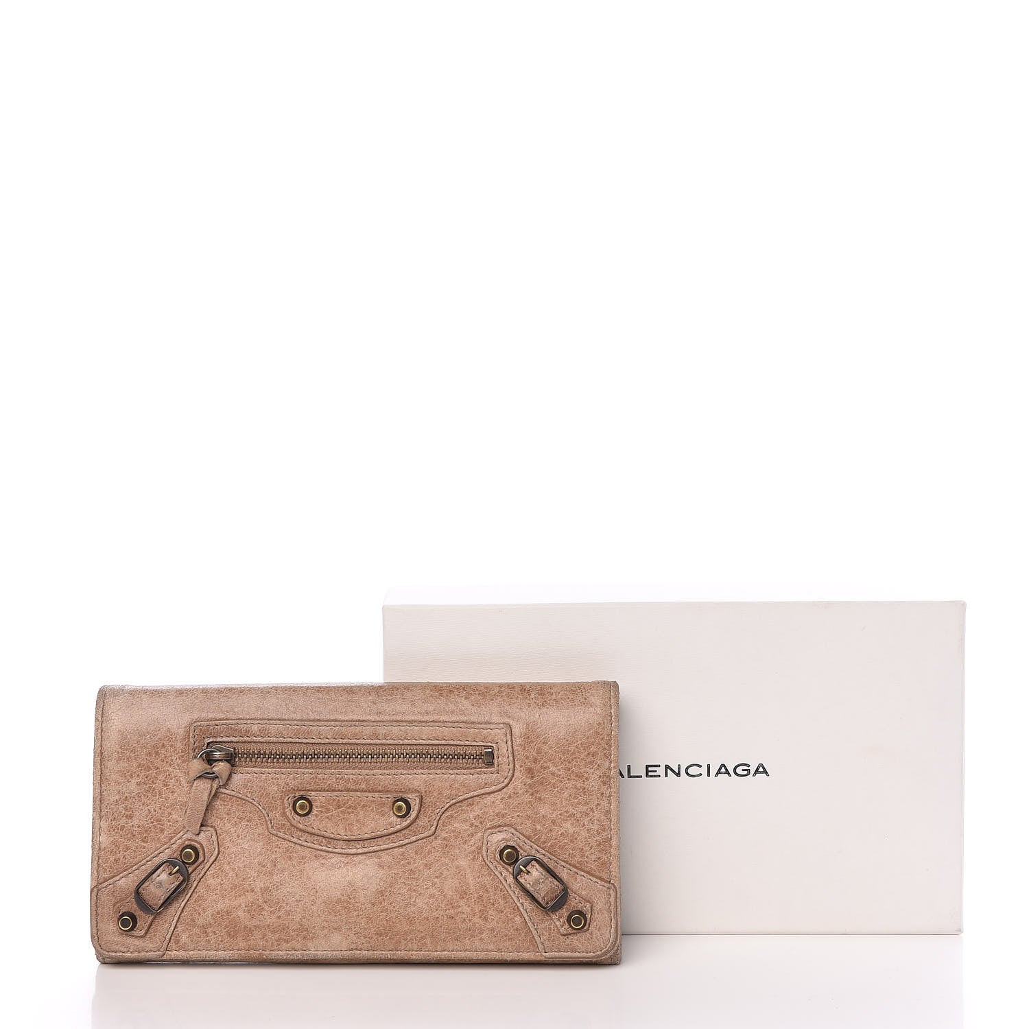 Balenciaga Agneau Classic Hardware Money Wallet Seigle 17 of 17