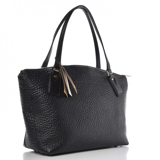 Burberry Signature Grain Calfskin Medium Welburn Tote Black 3 of 8