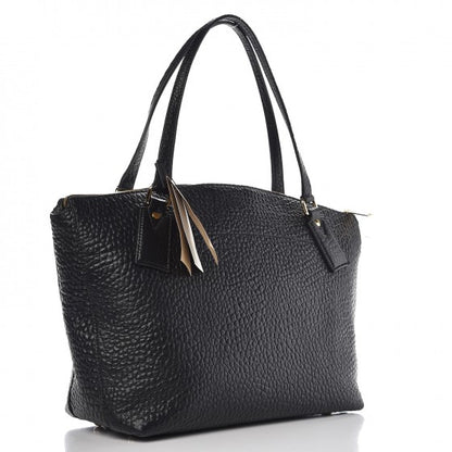 Burberry Signature Grain Calfskin Medium Welburn Tote Black 3 of 8
