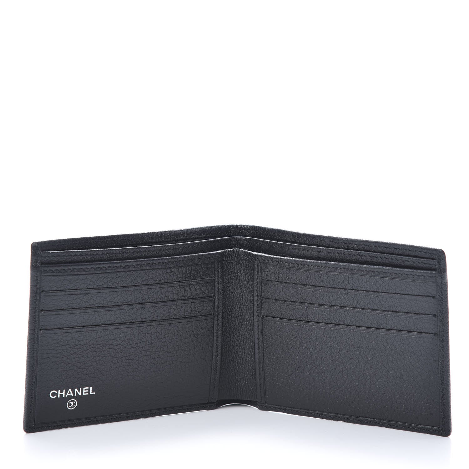 Chanel Goatskin Bi-Fold Wallet Black 5 of 8