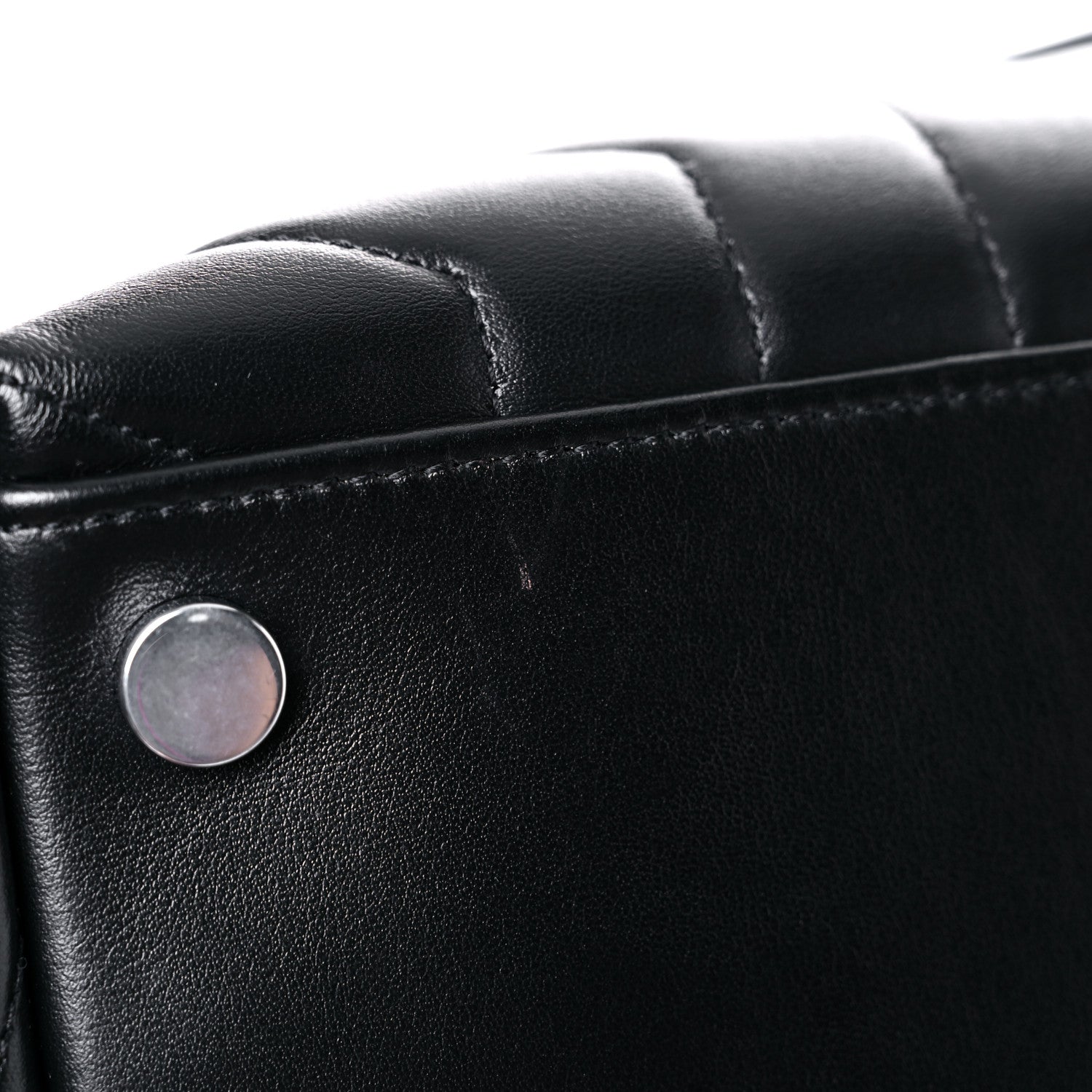 Saint Laurent Calfskin Y Quilted Monogram Large Loulou Chain Satchel Black 13 of 15
